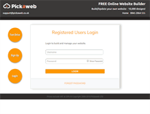 Tablet Screenshot of pickaweb-sitebuilder.co.uk